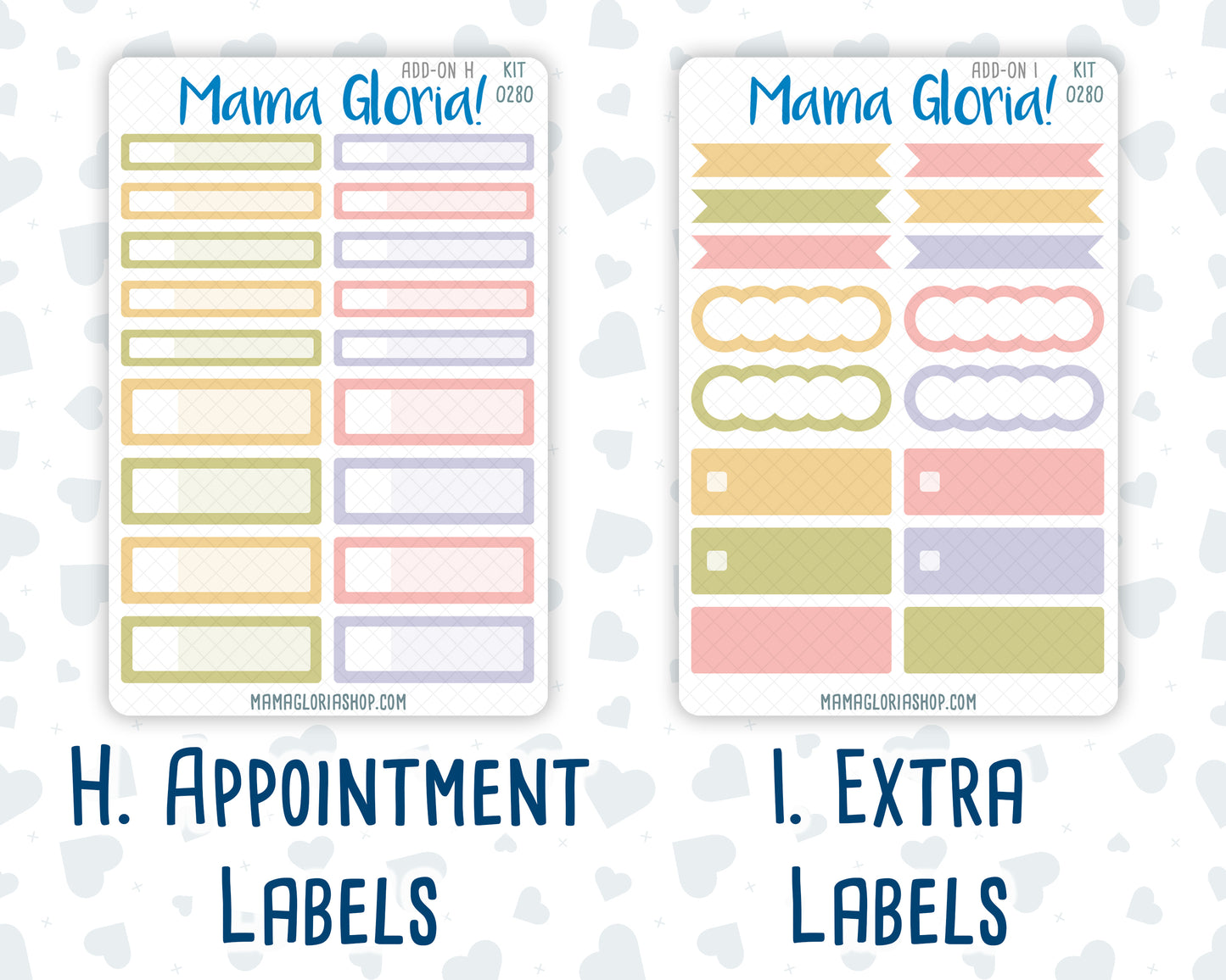 Kit 0280 - Add Ons - Half Past Six In August - Planner Stickers