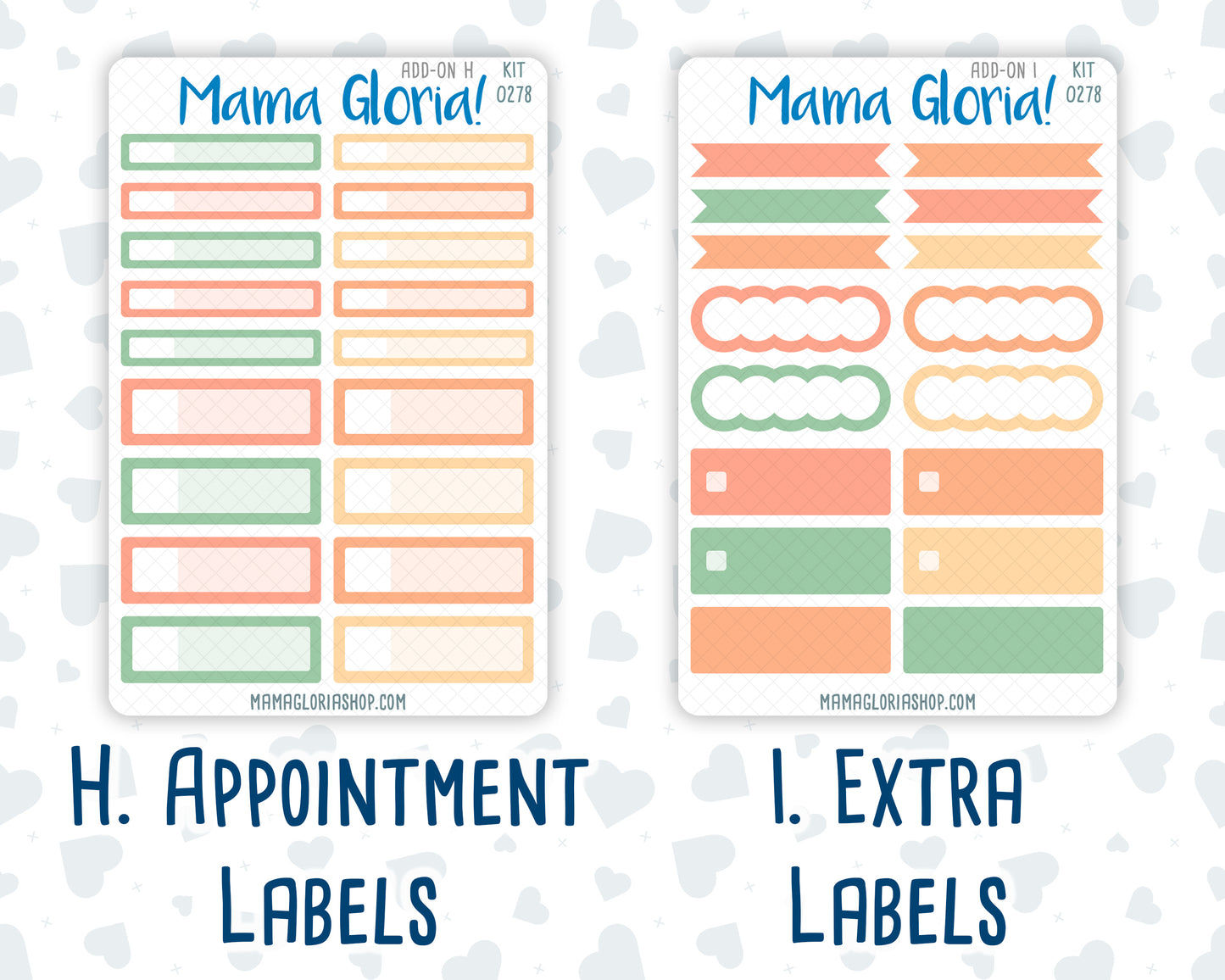 Kit 0278 - Add Ons - August - Oops, All Peaches - Planner Stickers