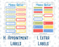 Kit 0269 - Add Ons - June - Dolce Mare - Planner Stickers