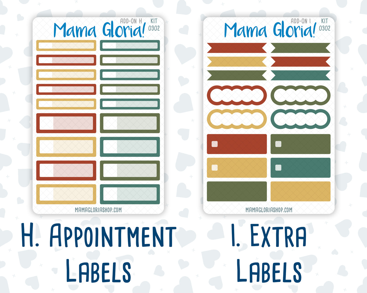 Kit 0302 - Add Ons - November - Thankful Season - Planner Stickers
