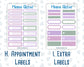 Kit 0263 - Add Ons - April - Lavender Drift - Planner Stickers