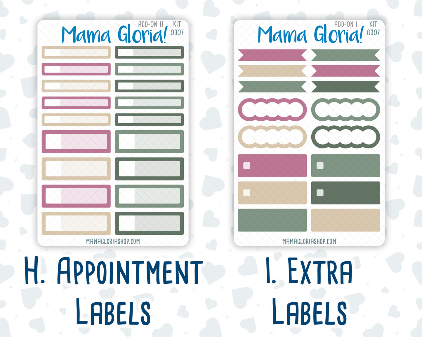 Kit 0307 - Add Ons - December - Velvet Hearth - Planner Stickers