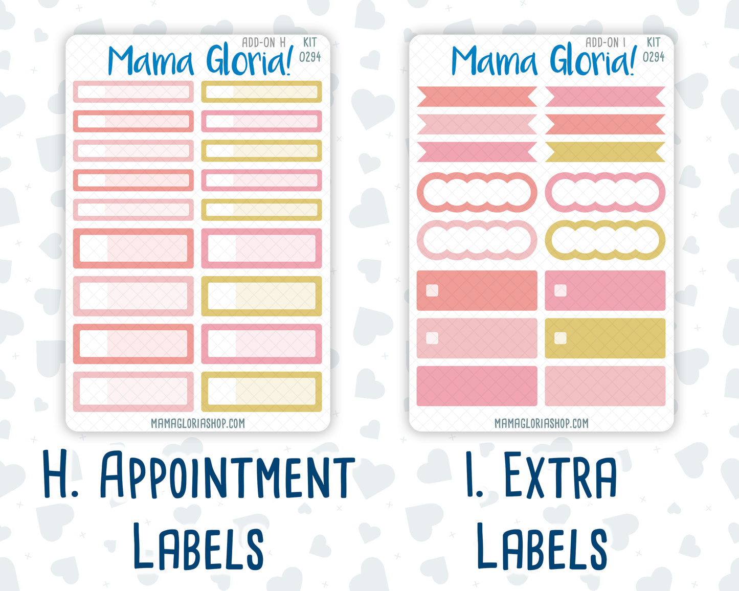 Kit 0294 - Add Ons - September - Rosy Reveria - Planner Stickers