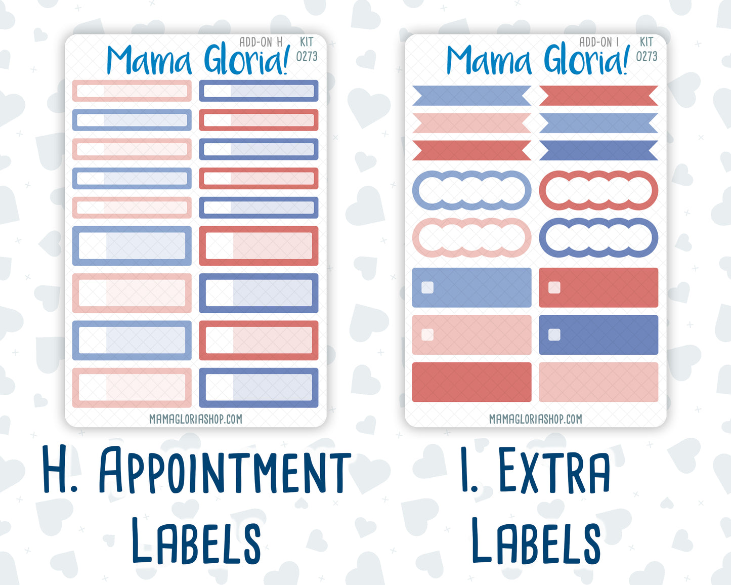 Kit 0273 - Add Ons - July - Americana In Bloom - Planner Stickers
