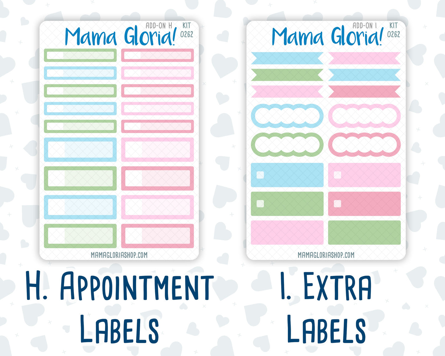 Kit 0262 - Add Ons - April - Spring Puffs - Planner Stickers