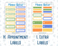 Kit 0229 - Add Ons - August - Golden Faces - Planner Stickers
