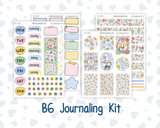 Kit 0279 - B6 - For Sterling Ink And More - Journaling Daily Kit - August - Not Ready For School