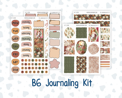Kit 0298 - B6 - For Sterling Ink And More - Journaling Daily Kit - October - Velvet Bloom