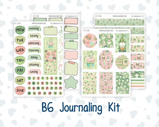 Kit 0256 - B6 - For Sterling Ink And More - Journaling Daily Kit - March - Froggy Luck
