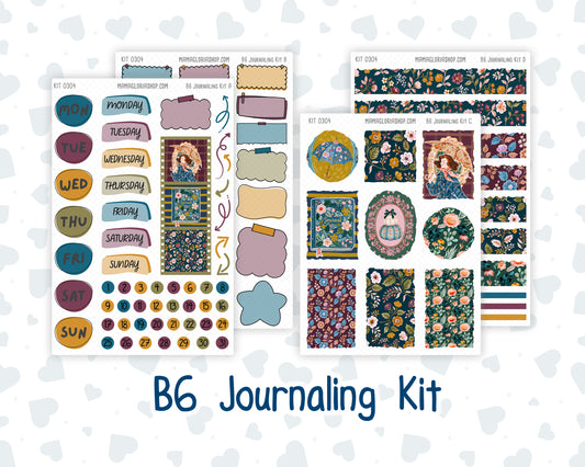 Kit 0304 - B6 - For Sterling Ink And More - Journaling Daily Kit - November - Autumn In Bloom