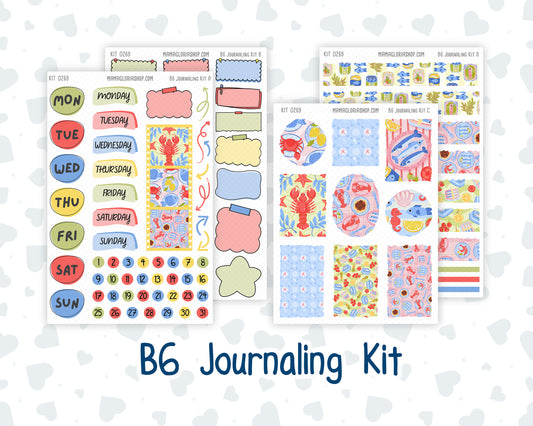 Kit 0269 - B6 - For Sterling Ink And More - Journaling Daily Kit - June - Dolce Mare