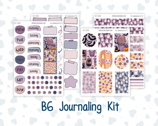 Kit 0236 - B6 - For Sterling Ink And More - Journaling Daily Kit - October - Sweet & Spooky