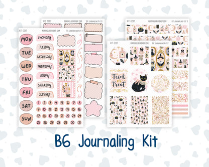 Kit 0297 - B6 - For Sterling Ink And More - Journaling Daily Kit - October - Pink Spell