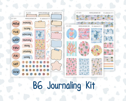 Kit 0270 - B6 - For Sterling Ink And More - Journaling Daily Kit - June - Beachside Bliss
