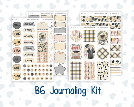 Kit 0272 - B6 - For Sterling Ink And More - Journaling Daily Kit - May - Graduation