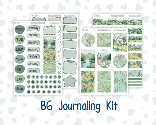 Kit 0264 - B6 - For Sterling Ink And More - Journaling Daily Kit - May - Spring Walk