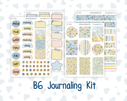 Kit 0265 - B6 - For Sterling Ink And More - Journaling Daily Kit - May - Honeybee Sky