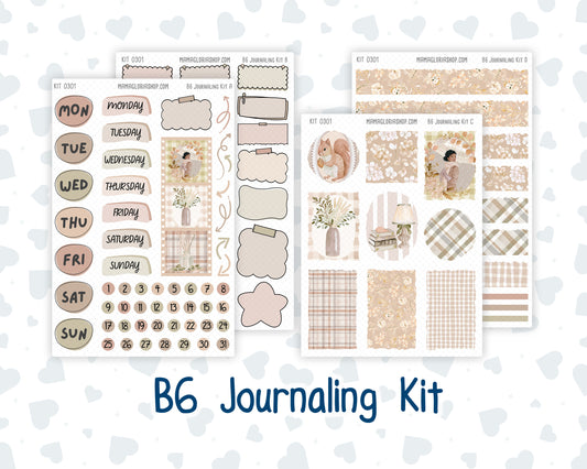 Kit 0301 - B6 - For Sterling Ink And More - Journaling Daily Kit - November - Sunday Comfort