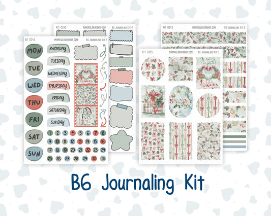Kit 0245 - B6 - For Sterling Ink And More - Journaling Daily Kit - December - Vintage Christmas