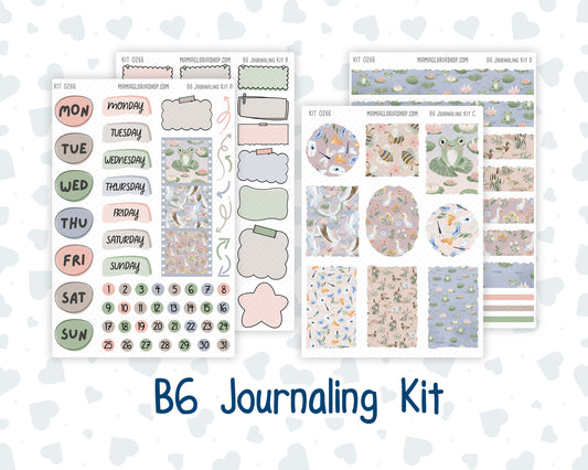 Kit 0266 - B6 - For Sterling Ink And More - Journaling Daily Kit - May - Froggy Lake Picnic