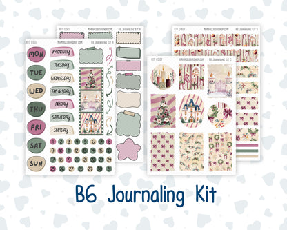 Kit 0307 - B6 - For Sterling Ink And More - Journaling Daily Kit - December - Velvet Hearth