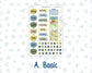 Kit 0274 - B6 - For Sterling Ink And More - Journaling Daily Kit - July - Sunny Lemon Shore