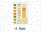 Kit 0277 - B6 - For Sterling Ink And More - Journaling Daily Kit - August - Sunflower Drama Club