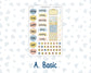 Kit 0265 - B6 - For Sterling Ink And More - Journaling Daily Kit - May - Honeybee Sky
