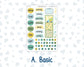Kit 0227 - B6 - For Sterling Ink And More - Journaling Daily Kit - July - Lemon Grove