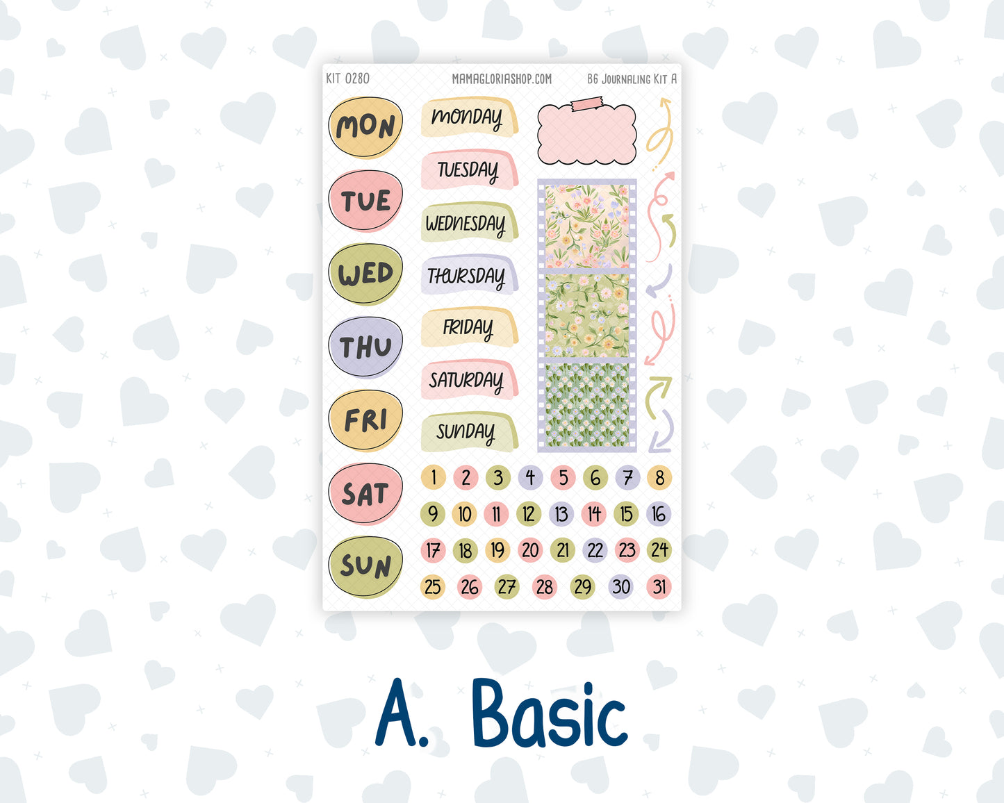 Kit 0280 - B6 - For Sterling Ink And More - Journaling Daily Kit - Half Past Six In August