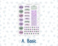 Kit 0263 - B6 - For Sterling Ink And More - Journaling Daily Kit - April - Lavender Drift
