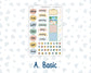Kit 0222 - B6 - For Sterling Ink And More - Journaling Daily Kit - June - Beach Day
