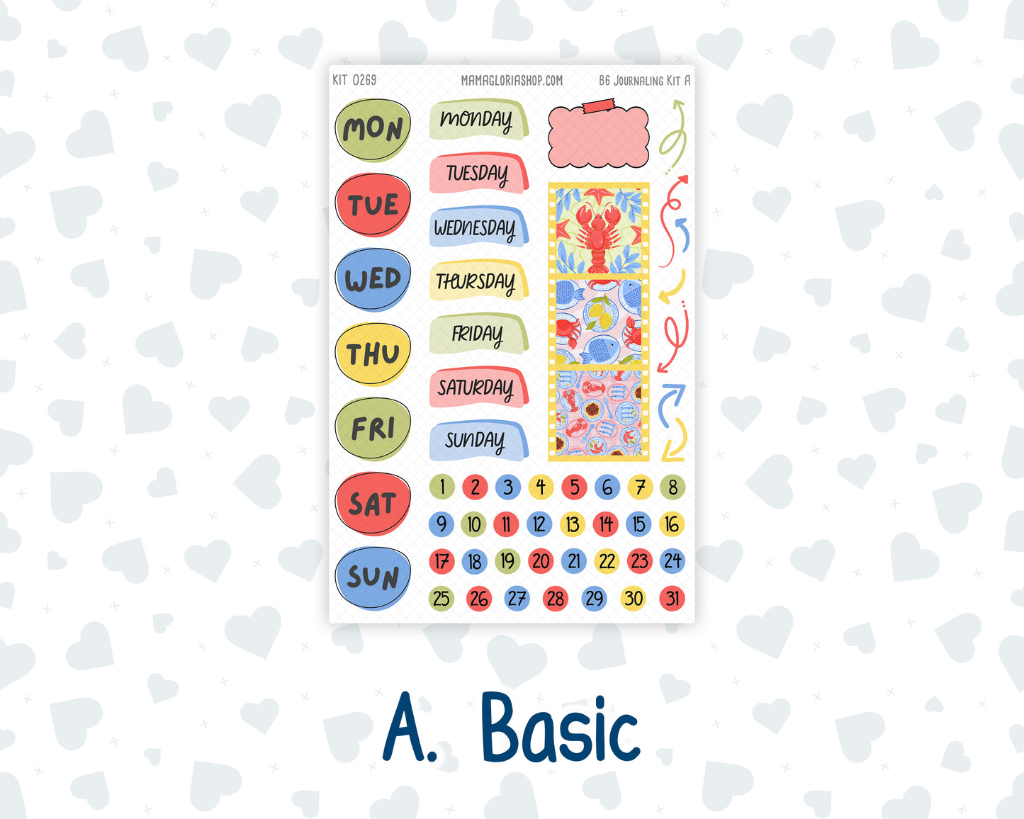Kit 0269 - B6 - For Sterling Ink And More - Journaling Daily Kit - June - Dolce Mare