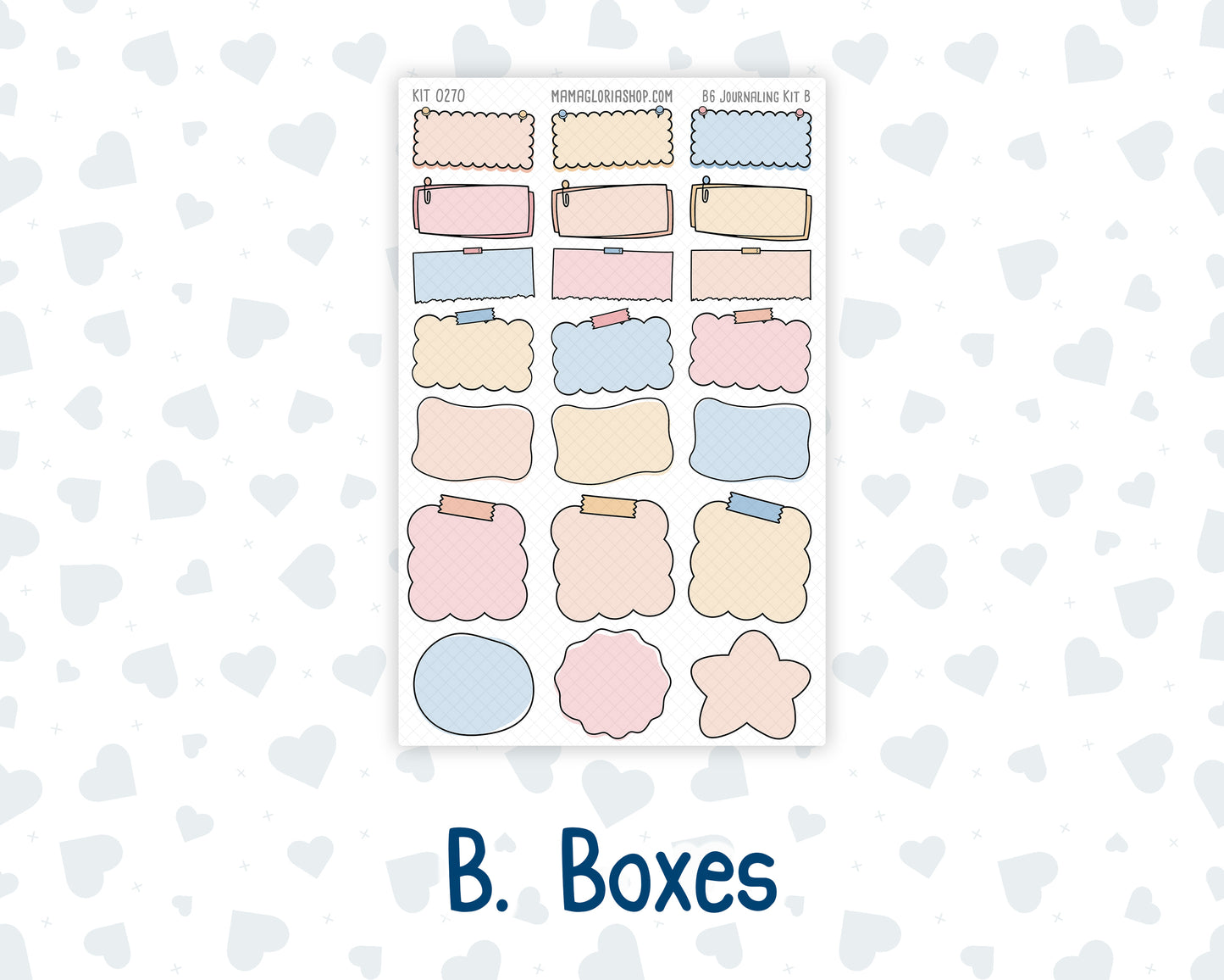 Kit 0270 - B6 - For Sterling Ink And More - Journaling Daily Kit - June - Beachside Bliss