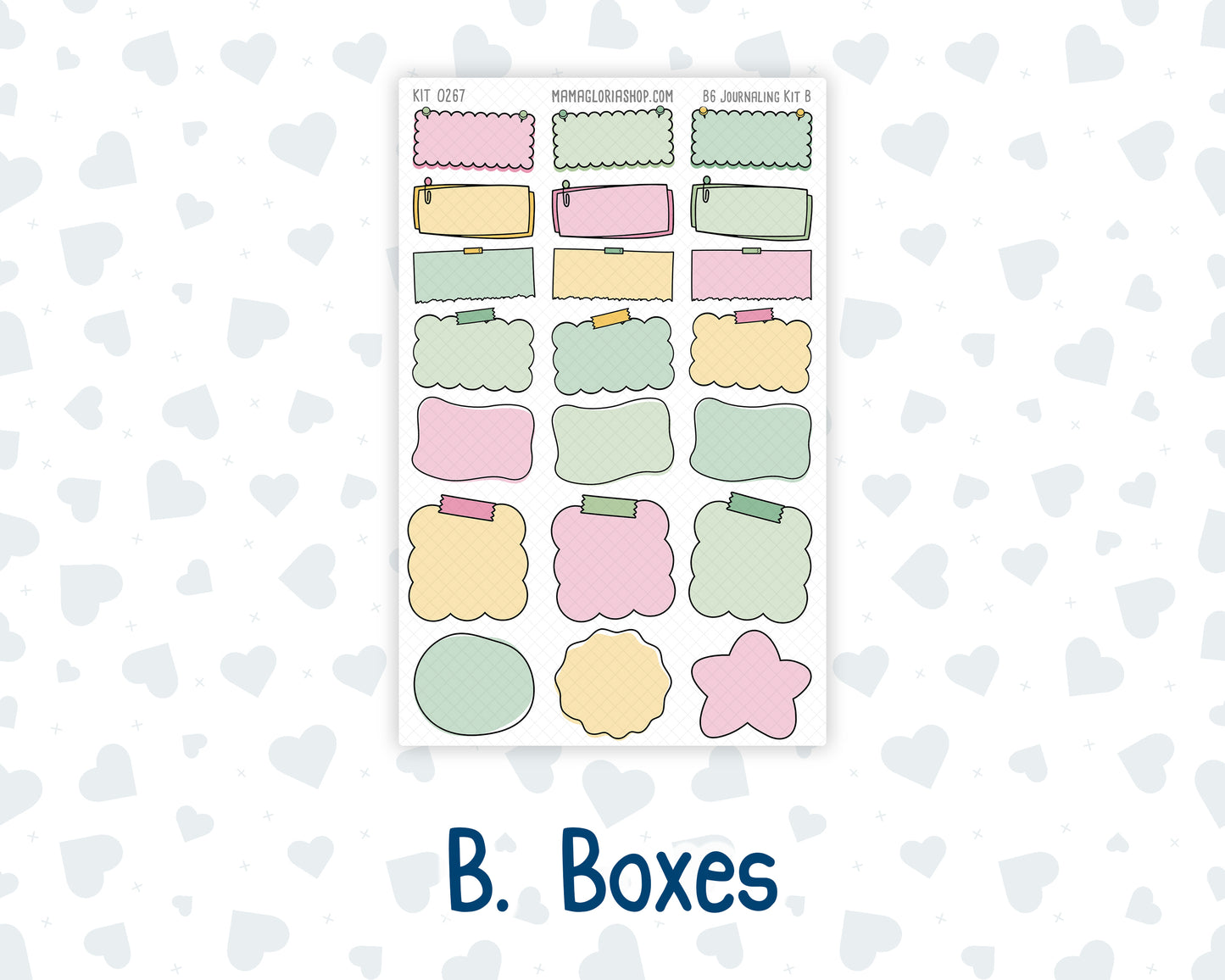 Kit 0267 - B6 - For Sterling Ink And More - Journaling Daily Kit - May - Flowers For Mama