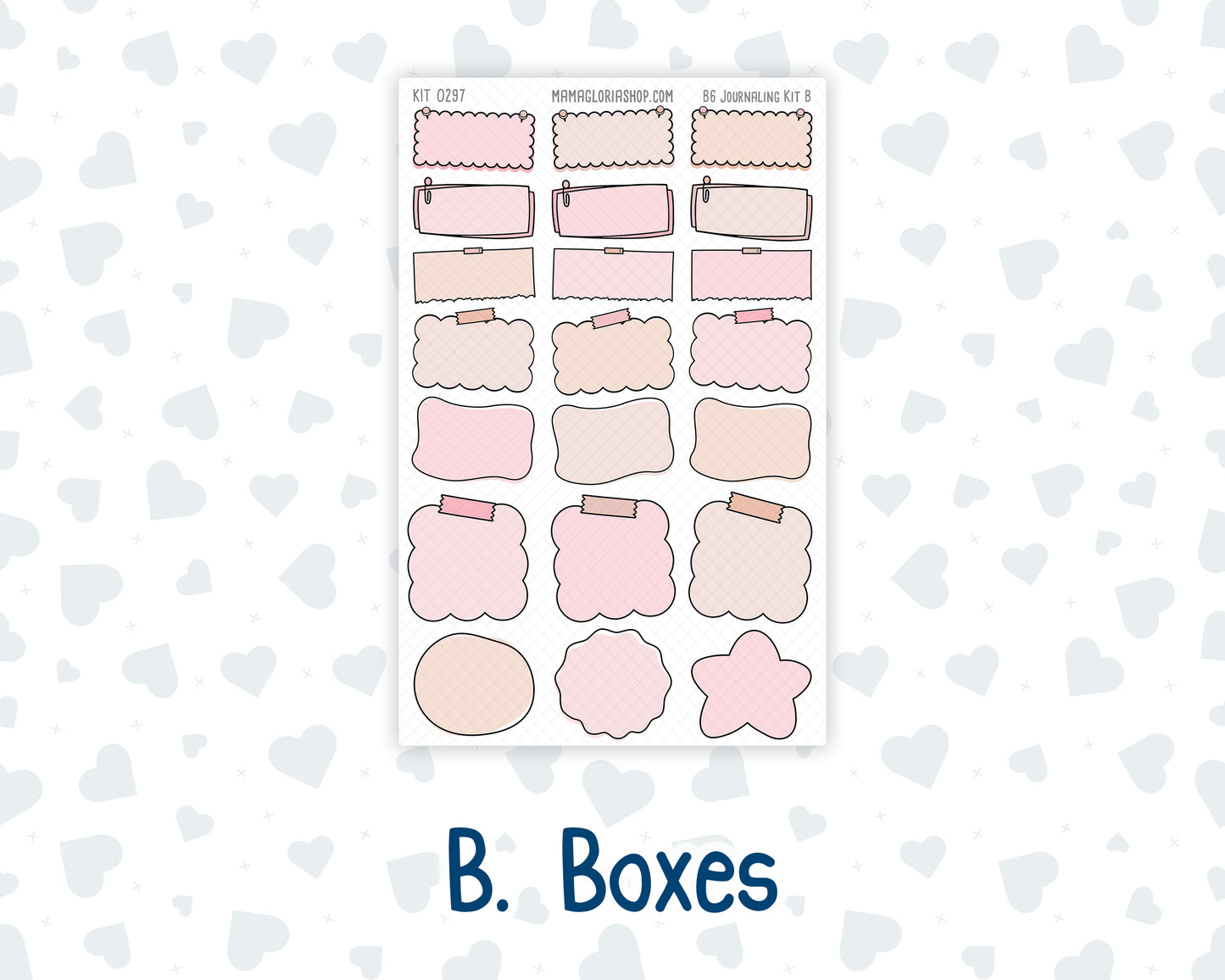 Kit 0297 - B6 - For Sterling Ink And More - Journaling Daily Kit - October - Pink Spell