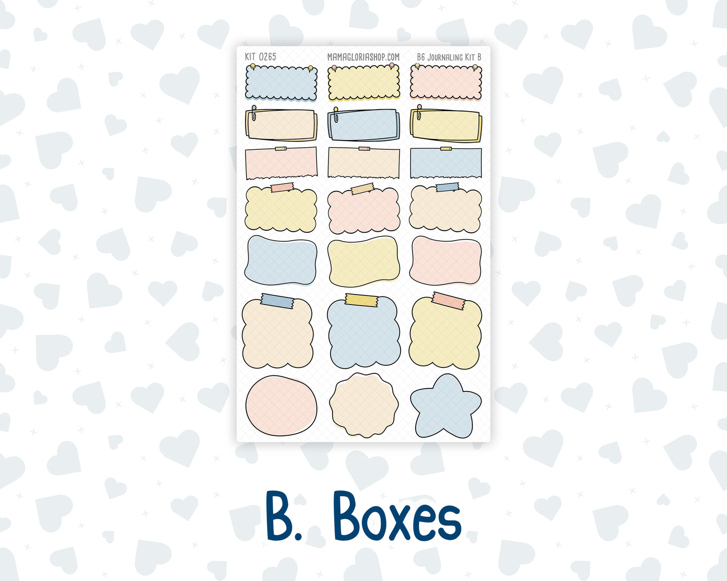 Kit 0265 - B6 - For Sterling Ink And More - Journaling Daily Kit - May - Honeybee Sky