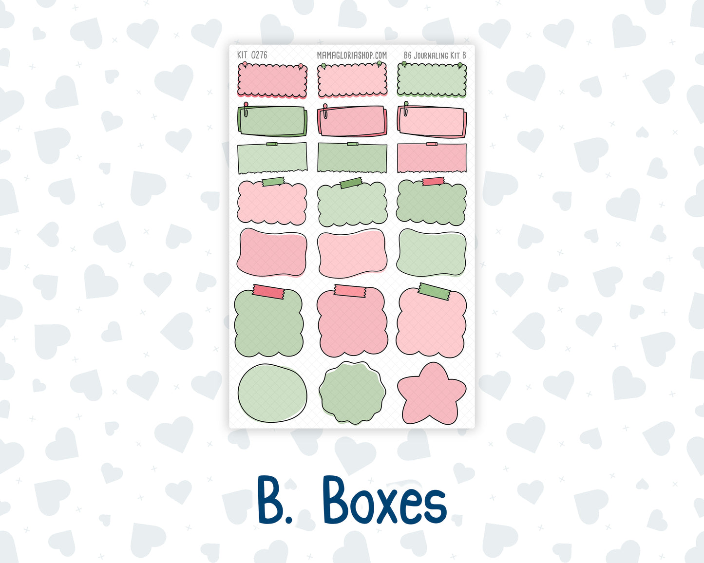 Kit 0276 - B6 - For Sterling Ink And More - Journaling Daily Kit - July - Melon Crush