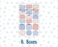 Kit 0273 - B6 - For Sterling Ink And More - Journaling Daily Kit - July - Americana In Bloom