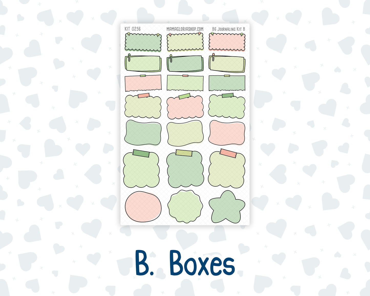 Kit 0256 - B6 - For Sterling Ink And More - Journaling Daily Kit - March - Froggy Luck