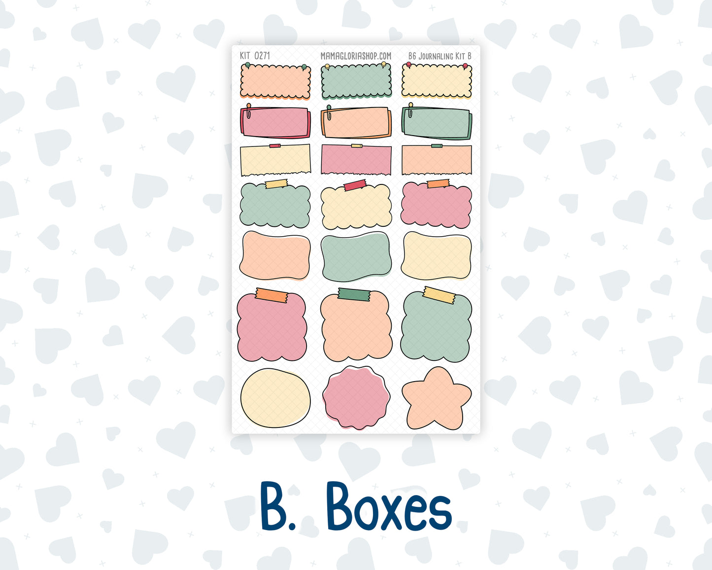 Kit 0271 - B6 - For Sterling Ink And More - Journaling Daily Kit - June - Strawberry Shore