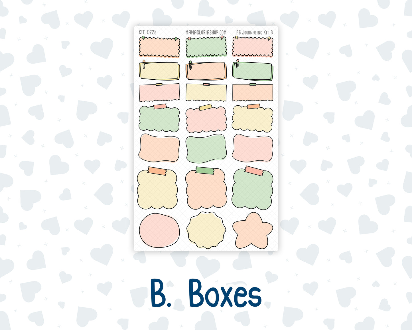 Kit 0228 - B6 - For Sterling Ink And More - Journaling Daily Kit - August - Just Peachy