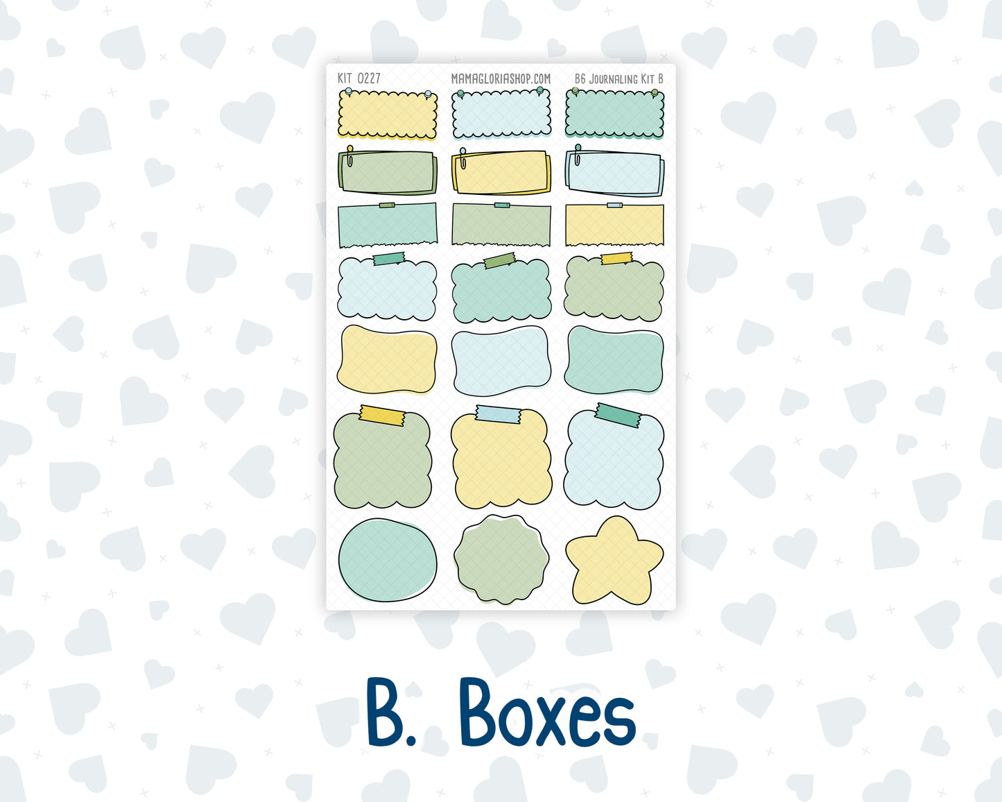 Kit 0227 - B6 - For Sterling Ink And More - Journaling Daily Kit - July - Lemon Grove