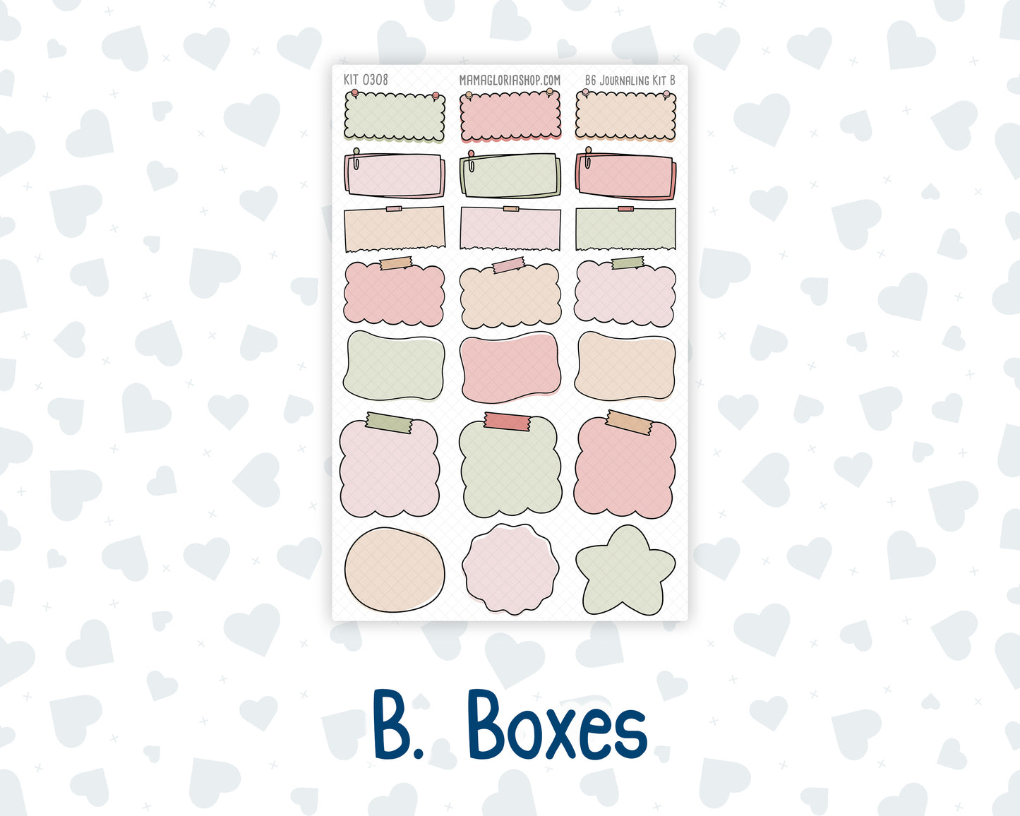 Kit 0308 - B6 - For Sterling Ink And More - Journaling Daily Kit - December - Knit & Holly