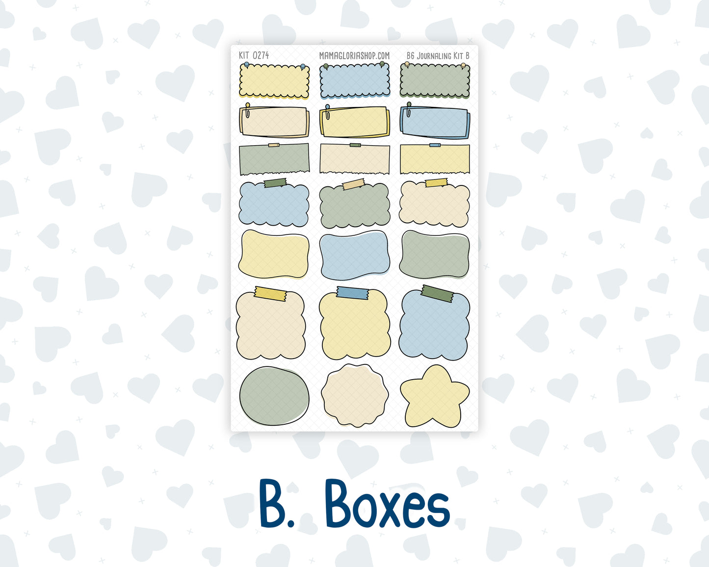 Kit 0274 - B6 - For Sterling Ink And More - Journaling Daily Kit - July - Sunny Lemon Shore