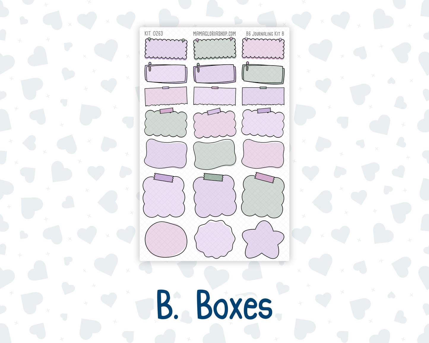 Kit 0263 - B6 - For Sterling Ink And More - Journaling Daily Kit - April - Lavender Drift