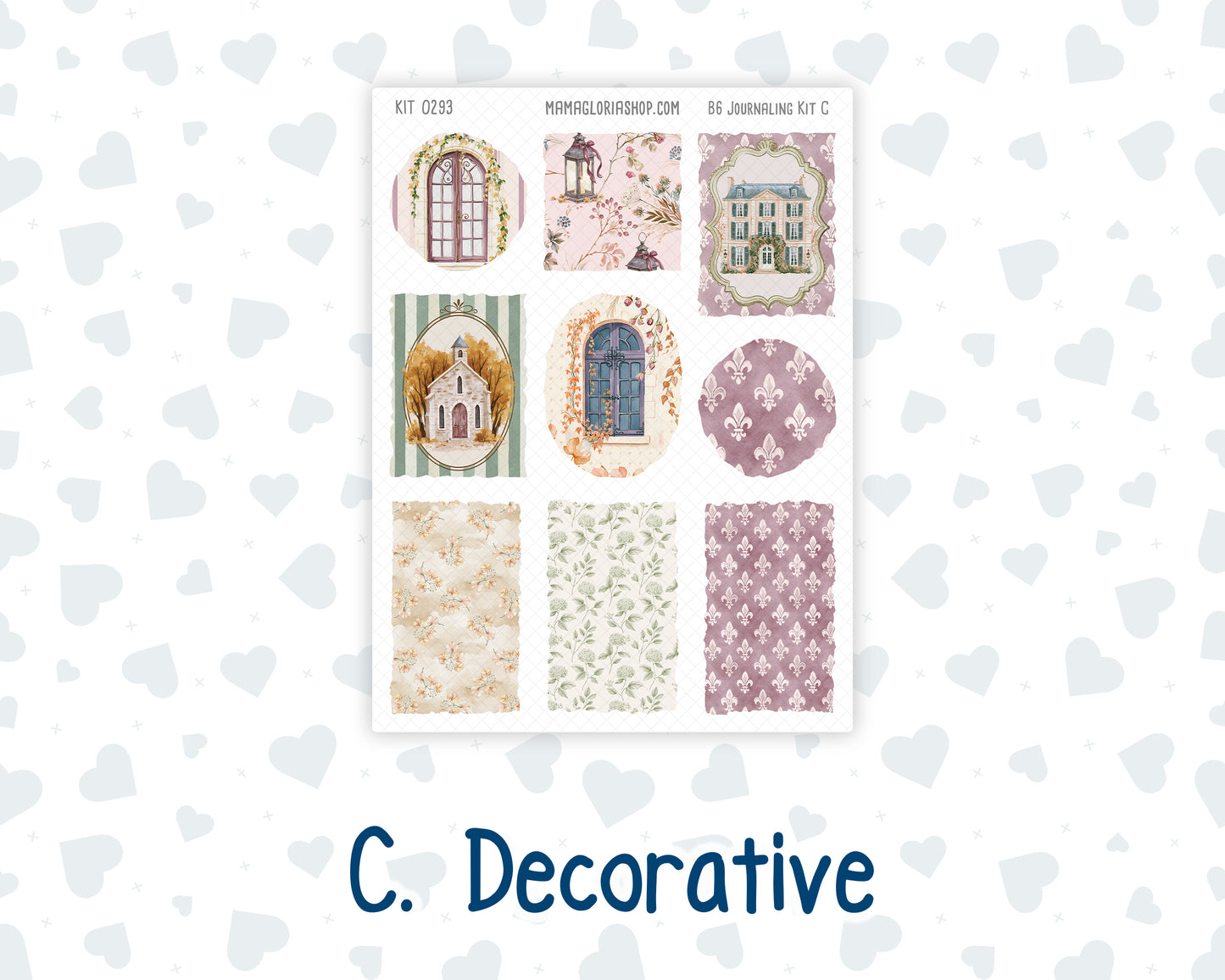 Kit 0293 - B6 - For Sterling Ink And More - Journaling Daily Kit - September - Fleur de Provence