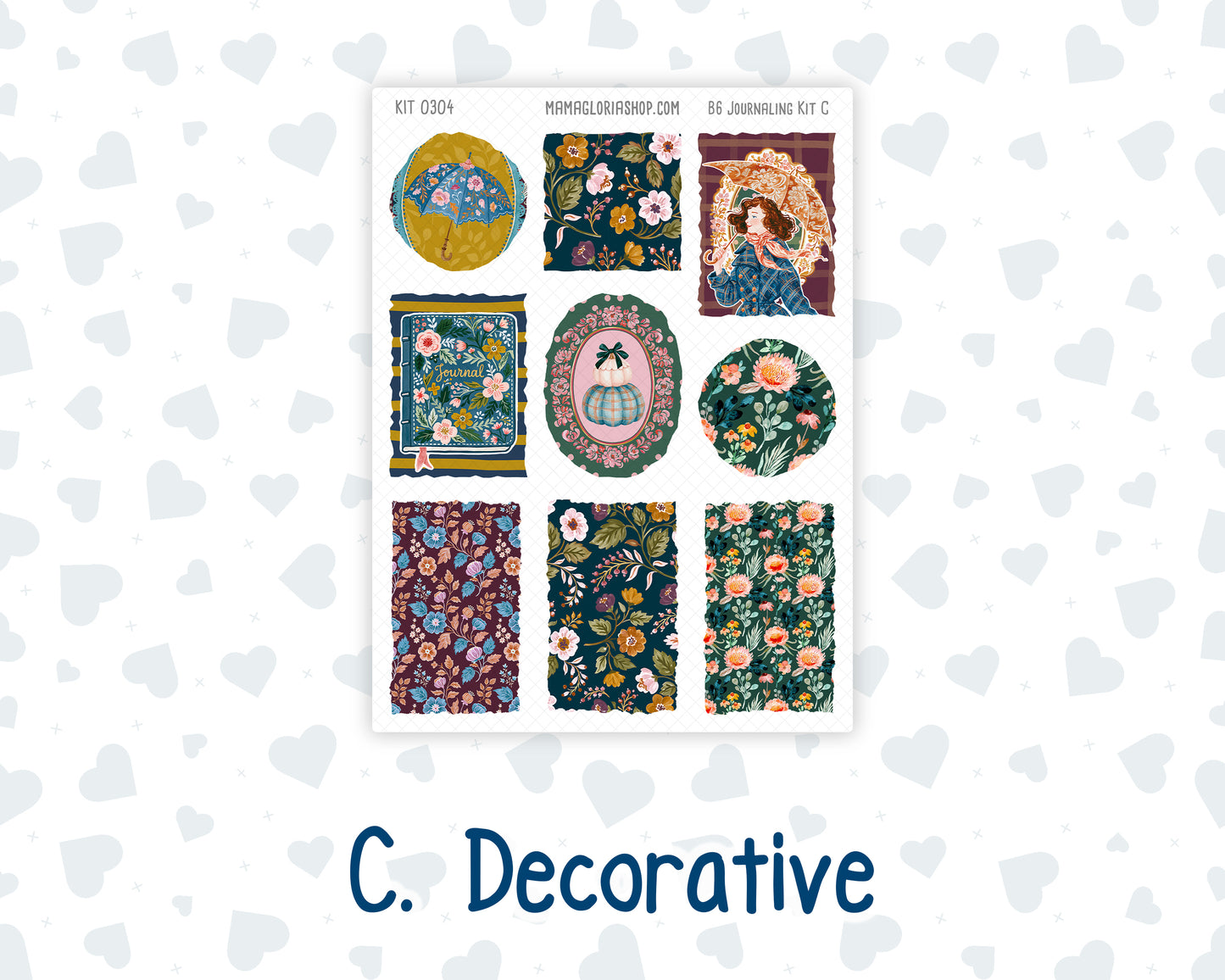 Kit 0304 - B6 - For Sterling Ink And More - Journaling Daily Kit - November - Autumn In Bloom