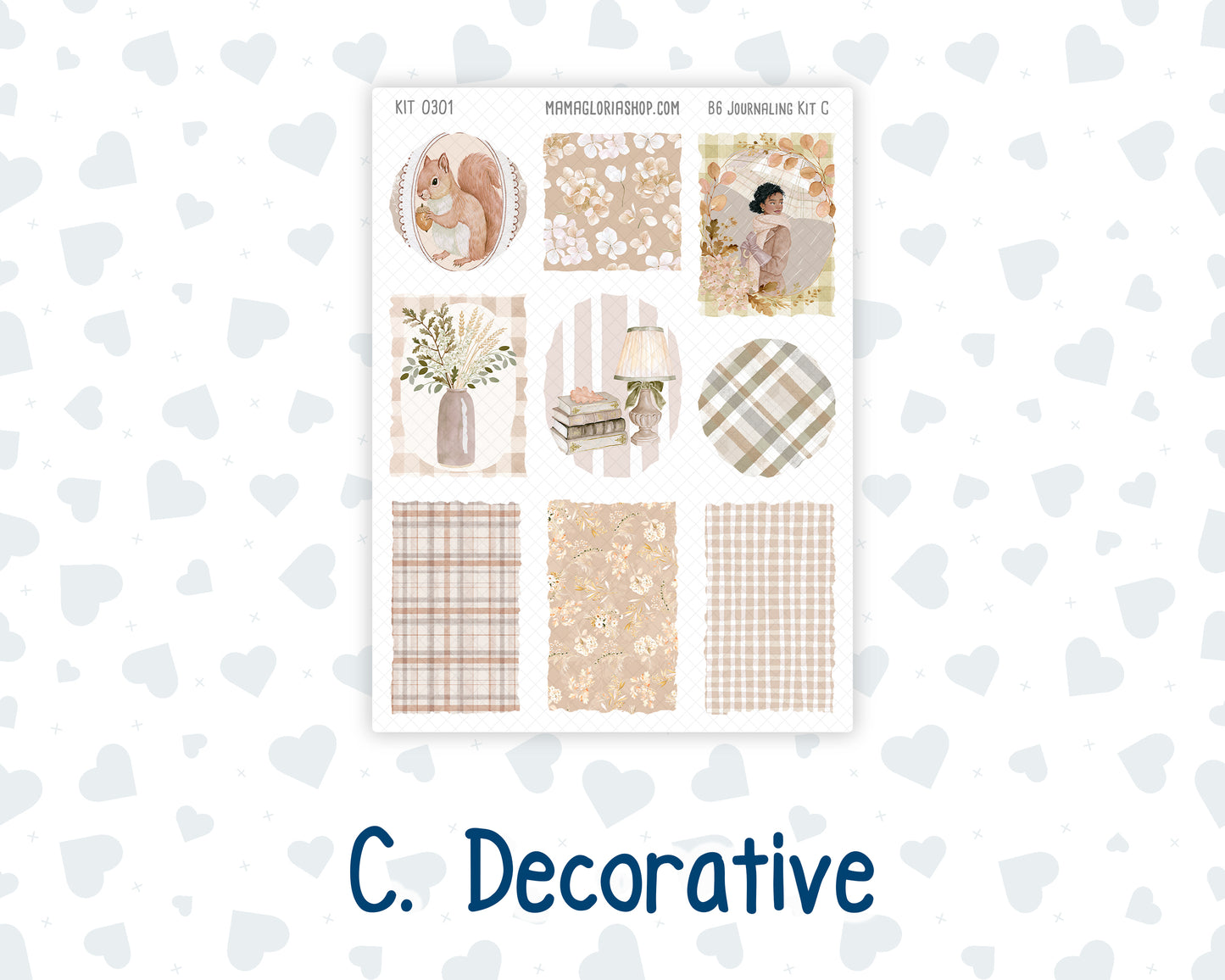 Kit 0301 - B6 - For Sterling Ink And More - Journaling Daily Kit - November - Sunday Comfort