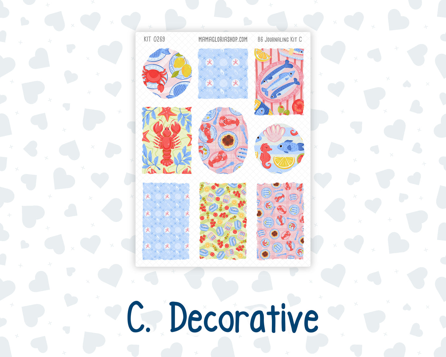 Kit 0269 - B6 - For Sterling Ink And More - Journaling Daily Kit - June - Dolce Mare